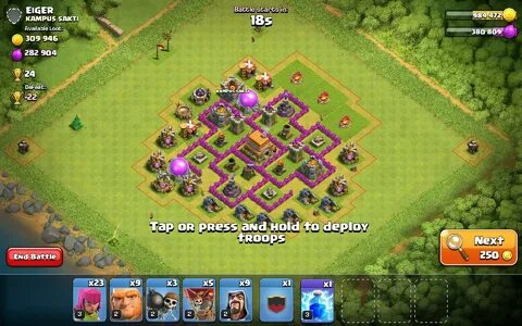 Clash of Clans Bases war for Town hall 6 - ClashTrack.com