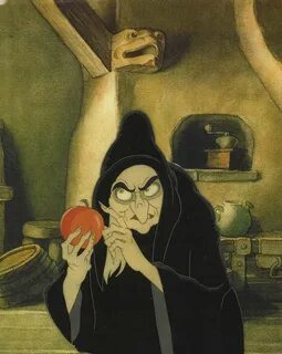 Dramatic Animation Cel of the Witch with the Poison Apple - 