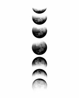 MOON PHASES II Art Print by NORDIK Moon phases tattoo, Moon 