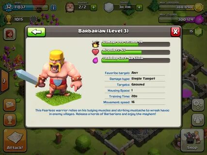 Coc Barbarian Levels