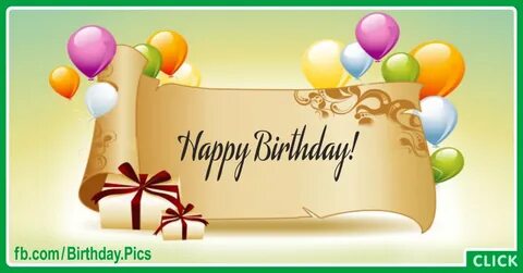 Elegant Roll Paper Green Happy Birthday Card For You : Birth