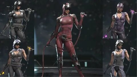 Injustice 2 100 Catwoman Gear Options Showcase - YouTube