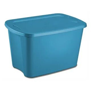 Sterilite Storage Tote, Blue, 12-3/8"H x 20-5/8"L x 14-1/8"W