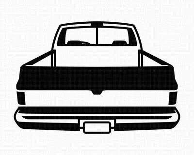 Square Body Svg Back of a Pickup Truck Clipart Png Eps Dxf E