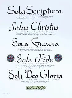 The Five Solas Reformed theology, Bible doodling, Sola scrip