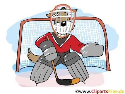 Hockey Goalie Clipart, Image, Graphic, Cartoon, Comic, Illus