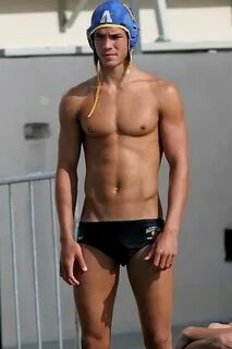 Shirtless Male Muscular Athletic Swimmer Jock in Speedo Walk