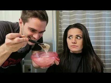 HUSBAND COLORS MY HAIR!! - YouTube