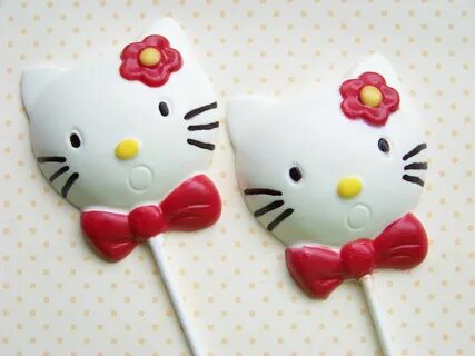 Chocolate Lollipops - Hello Kitty Chocolate Lollipops - Whit