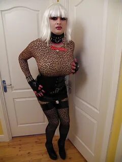 Fake big boob crossdressing tight down