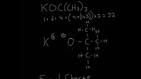Lewis Structure (KOC(CH3)3 - YouTube