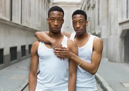 Devontay and Dijon, twins photographed by Peter Zelewski Twi