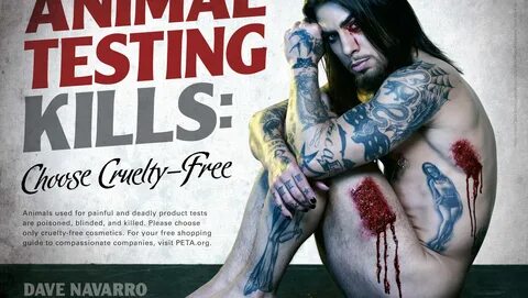 Dave Navarro gets naked, bloody for PETA