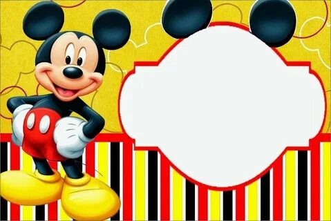 invitaciones de mickey mouse para editar e imprimir gratis C