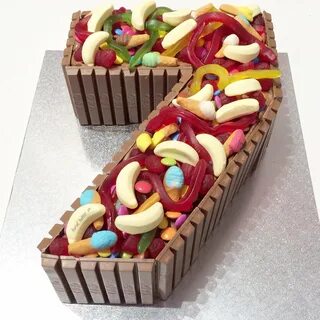 Kit Kat Lolly Number Cake - Burnt Butter Cakes