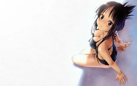 Девушка в купальнике рисунок аниме Обои на рабочий стол
