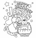 Happy Birthday Jesus coloring pages, Christmas coloring page