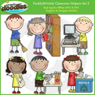 Freddy & Freida Classroom Helpers Set 3 Clip Art Etsy