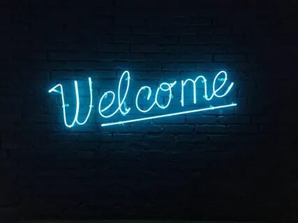 Welcome - Neon Lettering Sign on Behance Neon, Neon aestheti