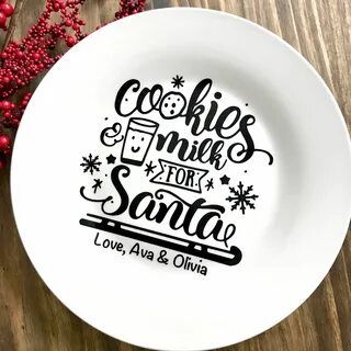 Cookies for Santa Plate Personalized Cookies for Pants Plate