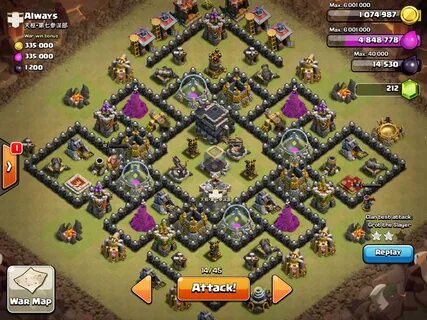 Clash Of Clans Town Hall 9 / Town Hall 9 - WAR Base Map #39 