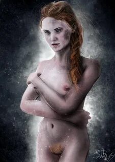 Sansa grab arya's boob