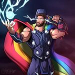 "Chris Jones as Bifrost Mode Thor" by BlitzTurner from Patre