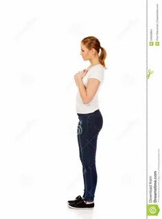 Side View of Worried and Sad Young Woman Stock Photo - Image