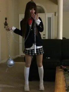 Here I am as gogo yubari from kill bill. Diy costume Hallowe