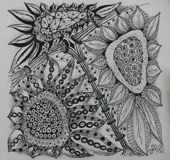 Sunflower Doodle Art Zentangle?? SVG File