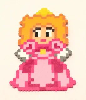 princess peach pixel art grid