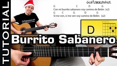 Villancico Burrito Sabanero en Guitarra Tutorial MUY FACIL c