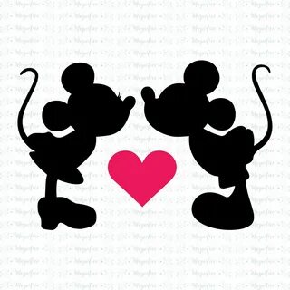 Kissing Mickey Mouse and Minnie Mouse SVG Etsy in 2021 Micke
