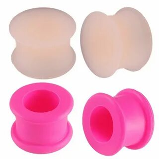 4Pcs 1/2 12mm gauge Silicone Double Flared Tunnels Ear Plugs