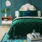 Velvet Tufted Stitch Quilt - Opalhouse Arched headboard, Tea