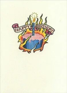 Happy Birthday #cupcake #tattoo #fire Happy birthday tattoo,