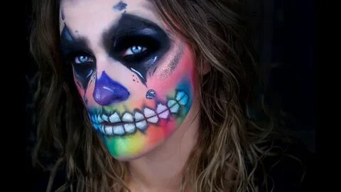 Clown Skull Halloween Makeup HalloweenStorys.com