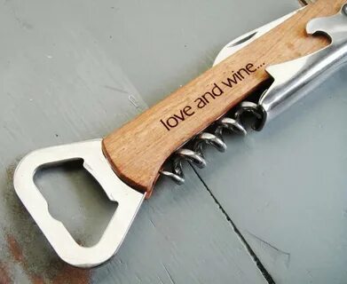 Personalised Wood Wine Bottle Opener, Corkscrew By Natural G