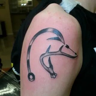 Fish Hook Antler Tattoos Archery rednecks and antlers on pin