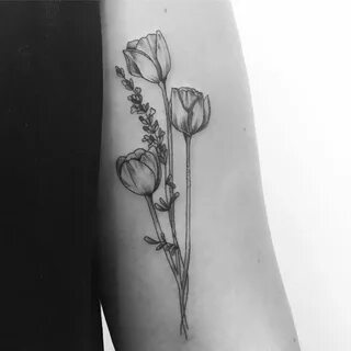 Pin by alivia buckner on Tattoos Tulip tattoo, Lavender tatt