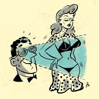 True gadget 🌀 🌀 👌 🏻 #vintagesleaze #illustration #50s #60s #v