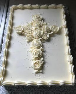 Memorial Cake, Cross cake, Funeral cake, buttercream, sheet 