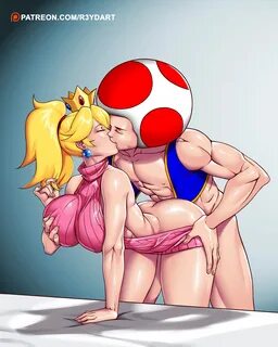 Toad and Princess Peach - r3ydart - Mario Universe