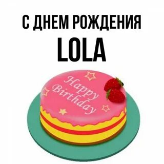 Открытка с именем LOLA С днем рождения Поздравления с миньон