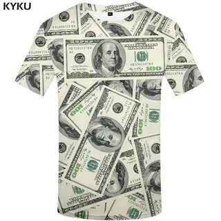 Kyku Brand Dollar T Shirt Women Money Tshirt 3d Print T-shir