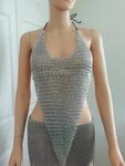 Chainmail Halter Top Chainmail clothing, Halter top and skir