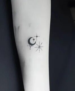 Moon and star tattoo Star tattoos, Small moon tattoos, Star 