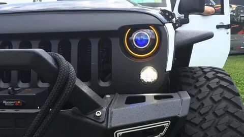 Switchback Halo Headlights - SEMA Jeep Wrangler - YouTube