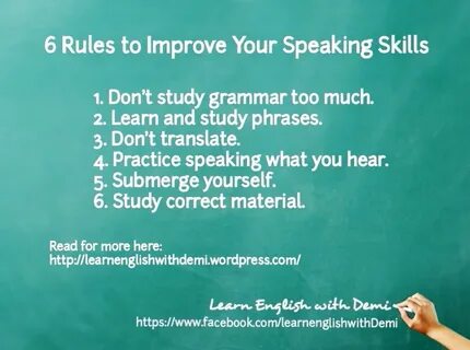 6 Rules to Improve Your English Speaking Skills - Learn Engl