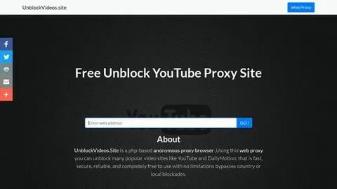 Unblockvideos.site free unblock youtube proxy site